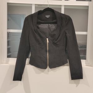 Bebe zipper blazer 6 black